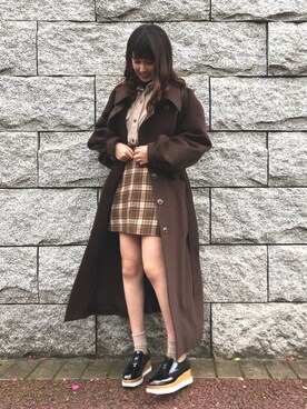 「LA BELLE ETUDE（ラベルエチュード）のアイテム（その他アウター）」を使った、yuriさん（レディース・160cm）の冬コーディネート