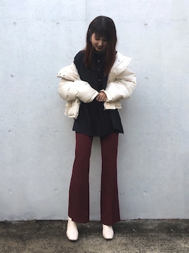 「Kastane（カスタネ）のアイテム（シャツ/ブラウス）」を使った、yuriさん（レディース・160cm）の冬コーディネート