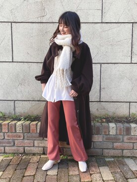 「LA BELLE ETUDE（ラベルエチュード）のアイテム（その他アウター）」を使った、yuriさん（レディース・160cm）の冬コーディネート