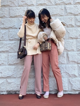 「LOWRYS FARM（ローリーズファーム）のアイテム（バレエシューズ）」を使った、yuriさん（レディース・160cm）の春コーディネート