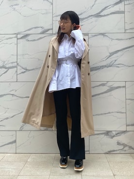 「アイテム（トレンチコート）」を使った、yuriさん（レディース・160cm・20代）の春コーディネート