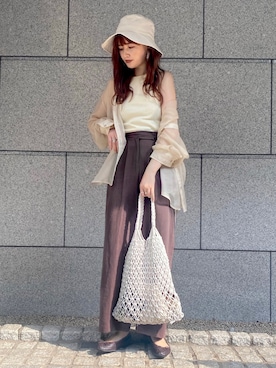 「アイテム（バレエシューズ）」を使った、yuriさん（レディース・160cm・20代）の夏コーディネート