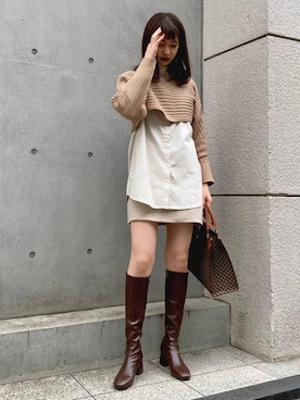 「OpenCLOSE（オープンクローズ）のアイテム」を使った、yuriさん（レディース・160cm）の冬コーディネート