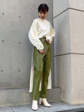 「アイテム（イヤリング）」を使った、yuriさん（レディース・160cm・20代）の冬コーディネート