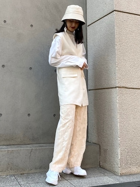 「ナチュラルスタイル」｜「アイテム（帽子）」を使った、yuriさん（レディース・160cm）の冬コーディネート