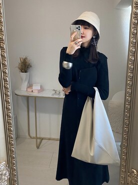「UNIQLO（ユニクロ）のアイテム（ワンピース/ドレス）」を使った、yuriさん（レディース・160cm）の春コーディネート