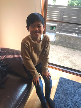 「CHOWDER by pony go round（チャウダーバイポニーゴーラウンド）のアイテム」を使った、JIIIIIN!さん（キッズ・125cm）の秋コーディネート