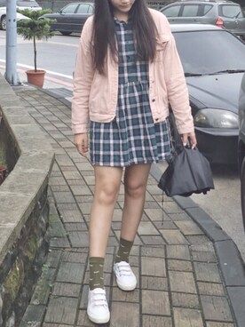「SPERGA（スペルガ）のアイテム（シューズ）」を使った、Jessicaさん（レディース・171cm）の秋コーディネート