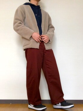 「STUDIOUS（ステュディオス）のアイテム（パーカー）」を使った、Ryo爺さん（メンズ・168cm）の冬コーディネート