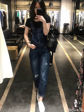 「アイテム（アナログ腕時計）」を使った、Yaoさん（レディース・156cm）の春コーディネート