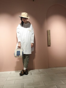 「シャツワンピ」｜ぴのこさん（レディース・172cm）の春コーディネート