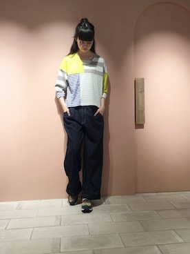 「アイテム（スニーカー、その他）」を使った、ぴのこさん（レディース・172cm）の春コーディネート