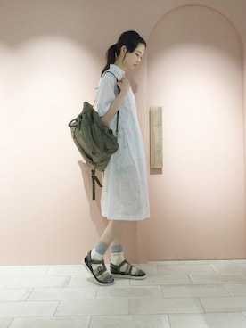 「Ne-net（ネネット）のアイテム」を使った、ぴのこさん（レディース・172cm）の夏コーディネート