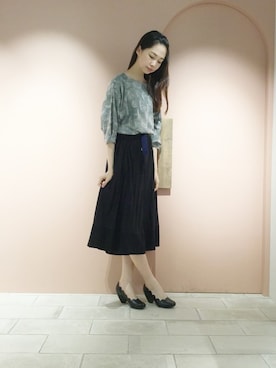 「プリーツ」｜ぴのこさん（レディース・172cm）の夏コーディネート