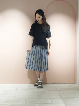 「プリーツ」｜ぴのこさん（レディース・172cm）の夏コーディネート