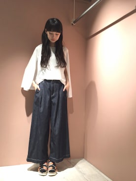 「Ne-net（ネネット）のアイテム」を使った、ぴのこさん（レディース・172cm）の夏コーディネート