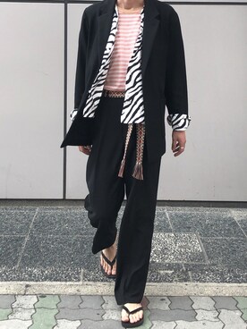 「sunsea」｜「アイテム（その他）」を使った、Tanaka Ikkoさん（メンズ・186cm）の春コーディネート