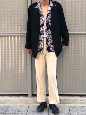 「CLANE（クラネ）のアイテム（ジャケット/アウター）」を使った、Tanaka Ikkoさん（メンズ・186cm）の夏コーディネート