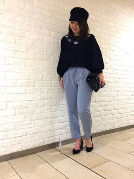 「VIS（ビス）のアイテム（帽子）」を使った、yukieさん（レディース・160cm）の冬コーディネート