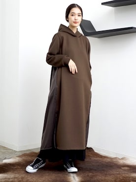 「スウェットワンピース」｜Saoriさん（レディース・158cm）の秋コーディネート