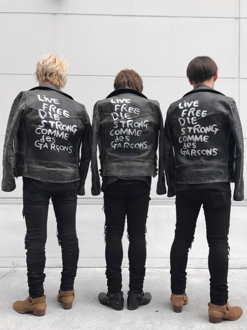 lewis leathers comme des garcons