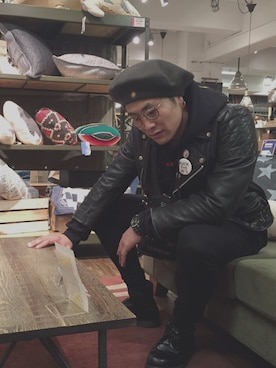 「MARCELO BURLON（マルセロ・バーロン）のアイテム（腕時計）」を使った、北川 裕貴(KITTAN)さん（メンズ・177cm）の冬コーディネート
