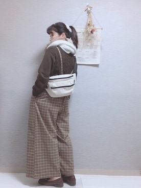 「シロップ．（シロップ．）のアイテム」を使った、koya.さん（レディース・159cm）の秋コーディネート