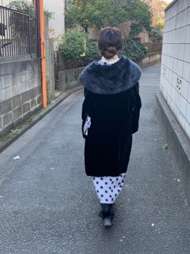 「DOUBLE MAISON（ドゥーブルメゾン）のアイテム」を使った、ありちゃんさん（レディース・151cm）の冬コーディネート