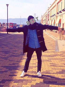 「アイテム（ダッフルコート）」を使った、しろくまさん（メンズ・176cm・10代）の秋コーディネート