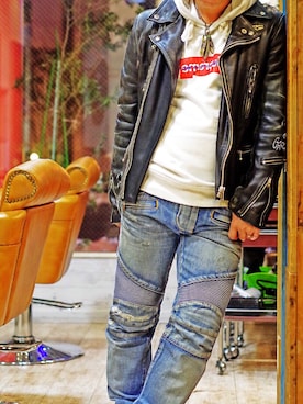 「COMME des GARCONS（コムデギャルソン）のアイテム（ジャケット/アウター）」を使った、mar-☆さん（メンズ・170cm）の秋コーディネート