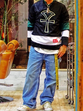 「off white（オフホワイト）のアイテム」を使った、mar-☆さん（メンズ・170cm）の秋コーディネート