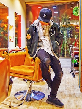 「yeezy」｜mar-☆さん（メンズ・170cm）の冬コーディネート