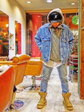 「MY THINKS（マイシンクス）のアイテム」を使った、mar-☆さん（メンズ・171cm）の冬コーディネート