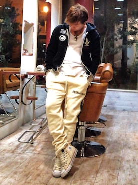 「カシミヤ」｜「アイテム（シューズ）」を使った、mar-☆さん（メンズ・171cm）の冬コーディネート