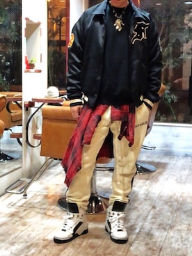 「GIVENCHY」｜「アイテム（ブルゾン）」を使った、mar-☆さん（メンズ・171cm）の冬コーディネート