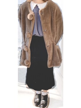 「くまコーデ」｜すずさん（レディース・159cm）の冬コーディネート