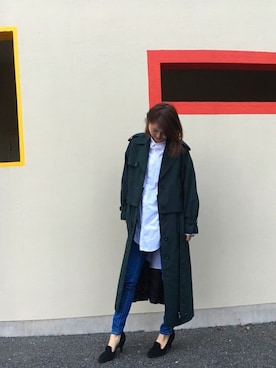 「UN3D.（アンスリード）のアイテム（トレンチコート）」を使った、s.tさん（レディース・165cm）の秋コーディネート