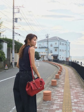 「アイテム（ボストンバッグ）」を使った、s.tさん（レディース・165cm・10代）の夏コーディネート
