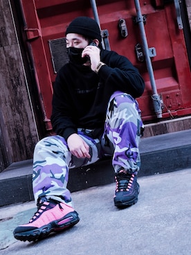 「ROTHCO（ロスコ）のアイテム（チノパンツ）」を使った、OOTD Dwightさん（メンズ・176cm）の冬コーディネート