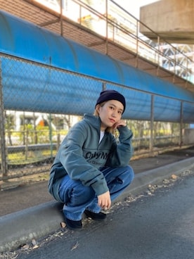 「ONLY NY（オンリーニューヨーク）のアイテム（トップス）」を使った、おぎむさん（レディース・158cm）の冬コーディネート