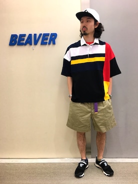 「MANASTASH（マナスタッシュ）のアイテム（スニーカー）」を使った、OGAWAさん（メンズ・175cm）の夏コーディネート