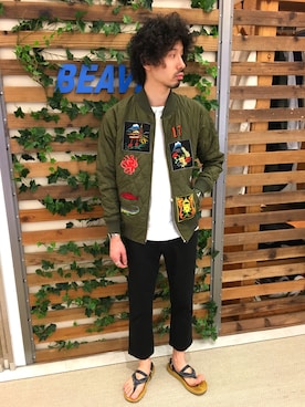 OGAWAさんの「GRAMICCI/グラミチ × BEAVER/ビーバー　別注 Ankle Denim Narrow Pants　(149)」を使ったコーディネート