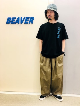 「is-ness（イズネス）のアイテム」を使った、OGAWAさん（メンズ・175cm）の夏コーディネート