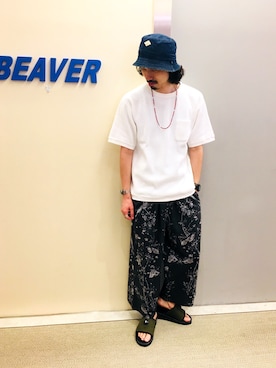 「BEAVER ORIGINAL（ビーバーオリジナル）のアイテム」を使った、OGAWAさん（メンズ・175cm）の夏コーディネート