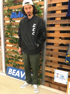「AlexanderLeeChang（アレキサンダーリーチャン）のアイテム（キャップ）」を使った、OGAWAさん（メンズ・175cm）の夏コーディネート