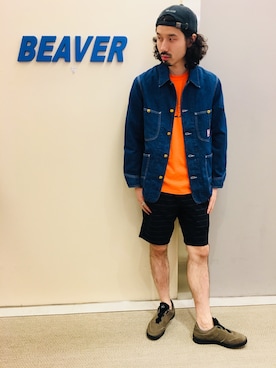 「BEAVER ORIGINAL（ビーバーオリジナル）のアイテム」を使った、OGAWAさん（メンズ・175cm）の夏コーディネート