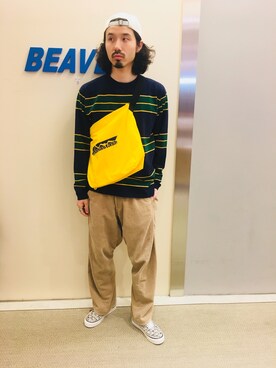 「MANASTASH（マナスタッシュ）のアイテム（バッグ）」を使った、OGAWAさん（メンズ・175cm）の夏コーディネート
