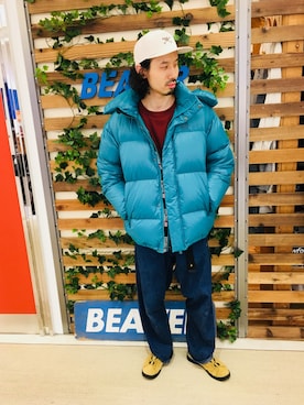 「AlexanderLeeChang（アレキサンダーリーチャン）のアイテム（キャップ）」を使った、OGAWAさん（メンズ・175cm）の秋コーディネート