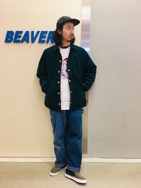 「MANASTASH（マナスタッシュ）のアイテム（ジャケット/アウター）」を使った、OGAWAさん（メンズ・175cm）の冬コーディネート