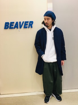 「SUB POP（サブポップ）のアイテム（トップス）」を使った、OGAWAさん（メンズ・175cm）の冬コーディネート